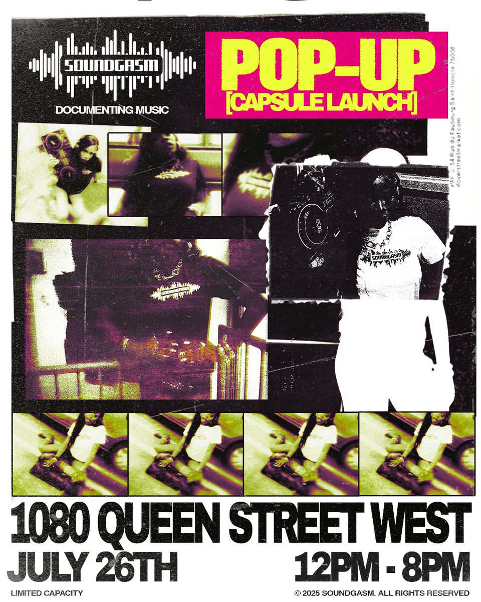 onesoundgasm's tweet image. SOUNDGASM POP UP STORE . ONE DAY ONLY: JULY 26TH
1080 QUEEN ST WEST . 12PM - 8PM
LIVE DJ SETS + GUEST PERFORMANCES
come say hi :-)