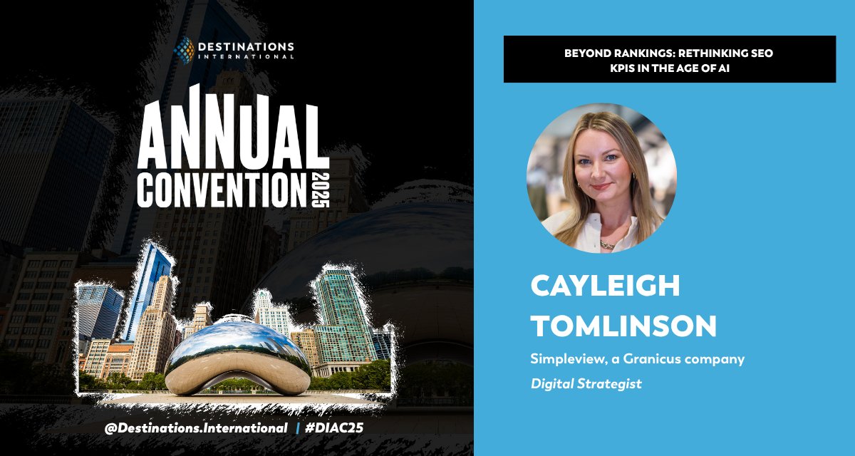 Is your DMO up-to-speed on artificial intelligence? 🤔 Attend our session at <a href="/destintl/">Destinations International</a> Annual Convention to learn about SEO in #AI. 

#DestinationMarketing #DigitalMarketing #meetingsandevents