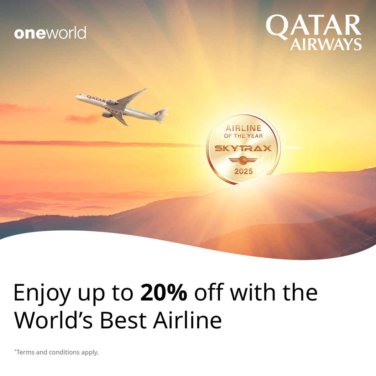 Athens Airport (@ath_airport) on Twitter photo Enjoy up to 20% off flights with <a href="/qatarairways/">Qatar Airways</a>, World’s Best Airline 2025.
qatarairways.com/en-gr/offers/e…
#athensairport #travellovers #summeroffers Enjoy up to 20% off flights with <a href="/qatarairways/">Qatar Airways</a>, World’s Best Airline 2025.
qatarairways.com/en-gr/offers/e…
#athensairport #travellovers #summeroffers