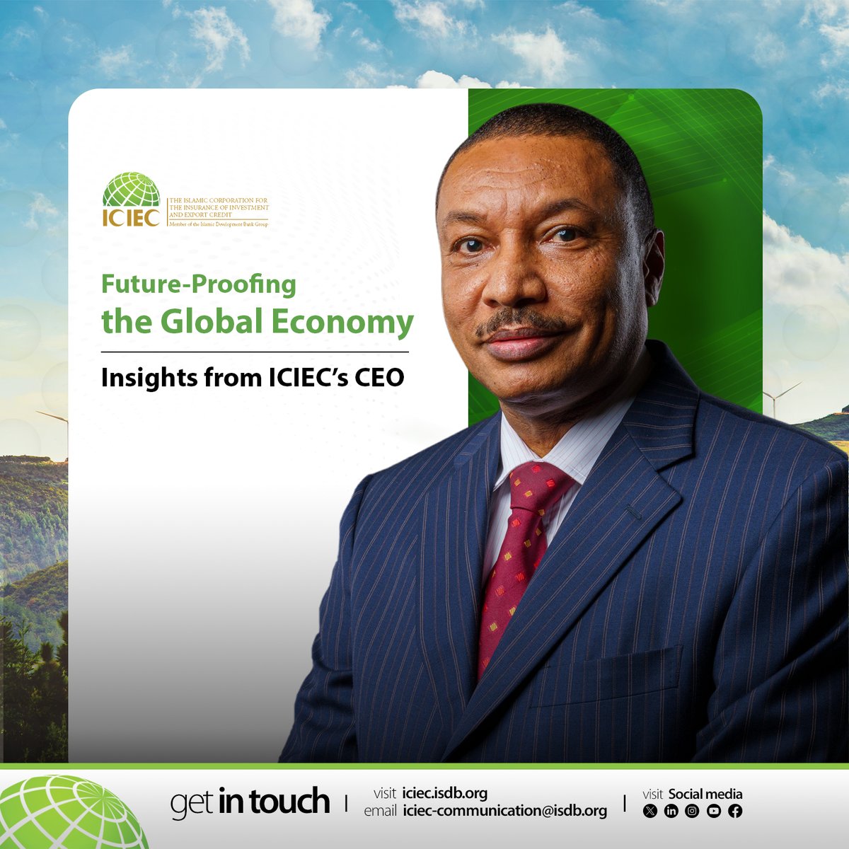 📌 Future-Proofing the Global Economy: Insights from ICIEC’s CEO
In an era marked by rising volatility in tariffs, trade, and taxes, Dr. Khalid Khalafalla, CEO of ICIEC, emphasizes the vital role of multilateral insurers in navigating these complexities:

💬 "These are not normal