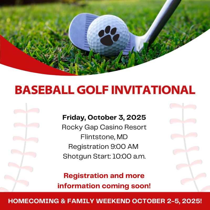 🎉 SAVE THE DATE! ⚾️⛳️
As part of Homecoming &amp; Family Weekend, the Baseball Golf Invitational will be held on Friday, October 3, 2025.
📣 Stay tuned — registration and more details coming soon!
#proudtobeabobcat