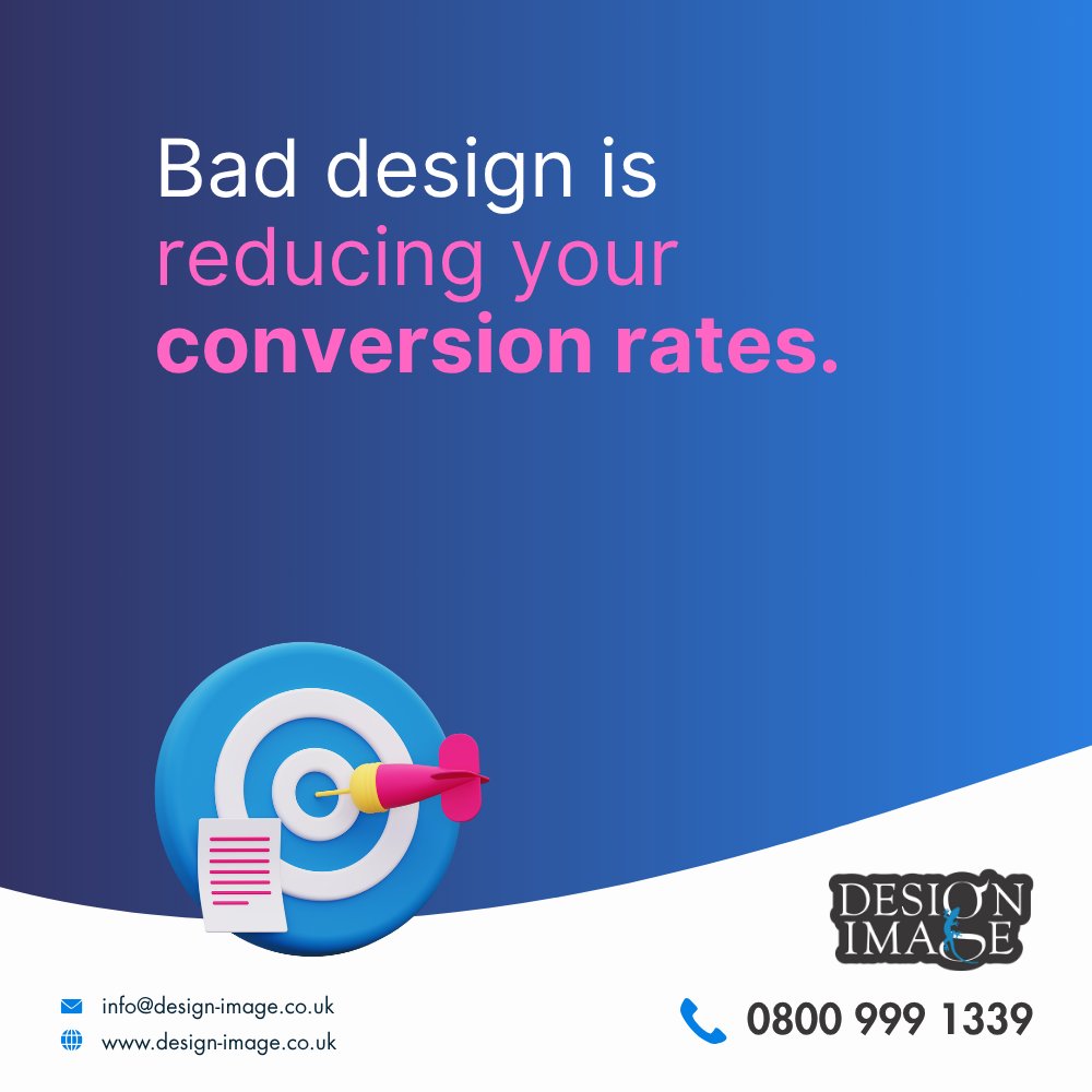 DesignImageLtd's tweet image. Poor design confuses, bores, and costs you sales.
Good #design builds trust.
Time to stop guessing, start growing.