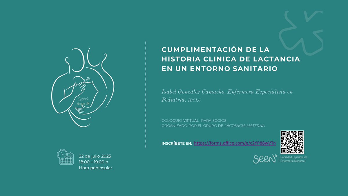 Coloquio Virtual. Grupo de Trabajo Lactancia Materna de la SEEN

CUMPLIMENTACIÓN DE LA HISTORIA CLINICA DE LACTANCIA EN UN ENTORNO SANITARIO
seenenfermeria.com/blog/coloquio-…
