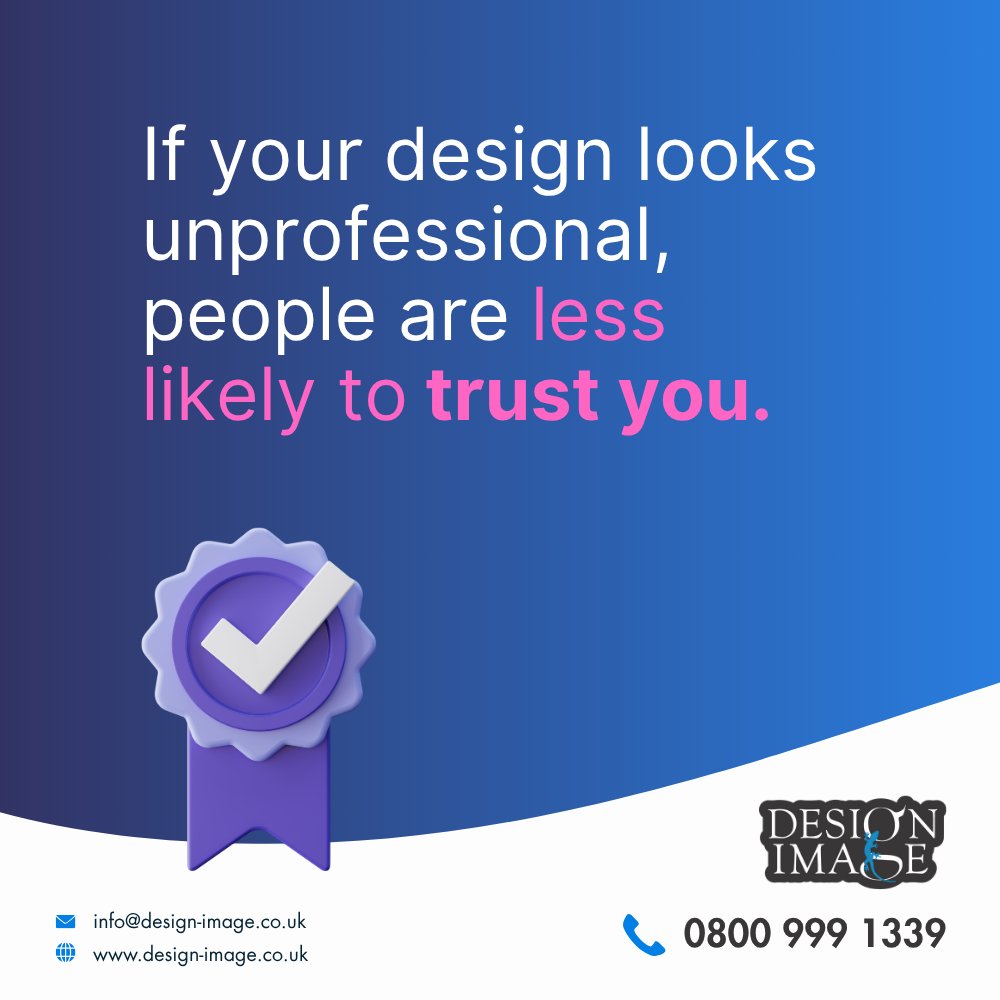 DesignImageLtd's tweet image. Poor design confuses, bores, and costs you sales.
Good #design builds trust.
Time to stop guessing, start growing.