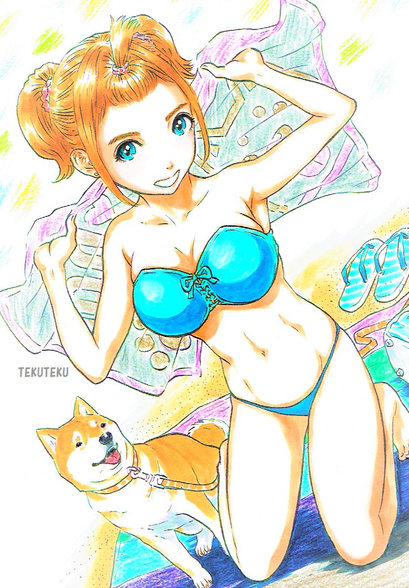 「#水着絵が世界を救う #画像だけで夏を感じさせる選手権」|TEKUTEKUのイラスト