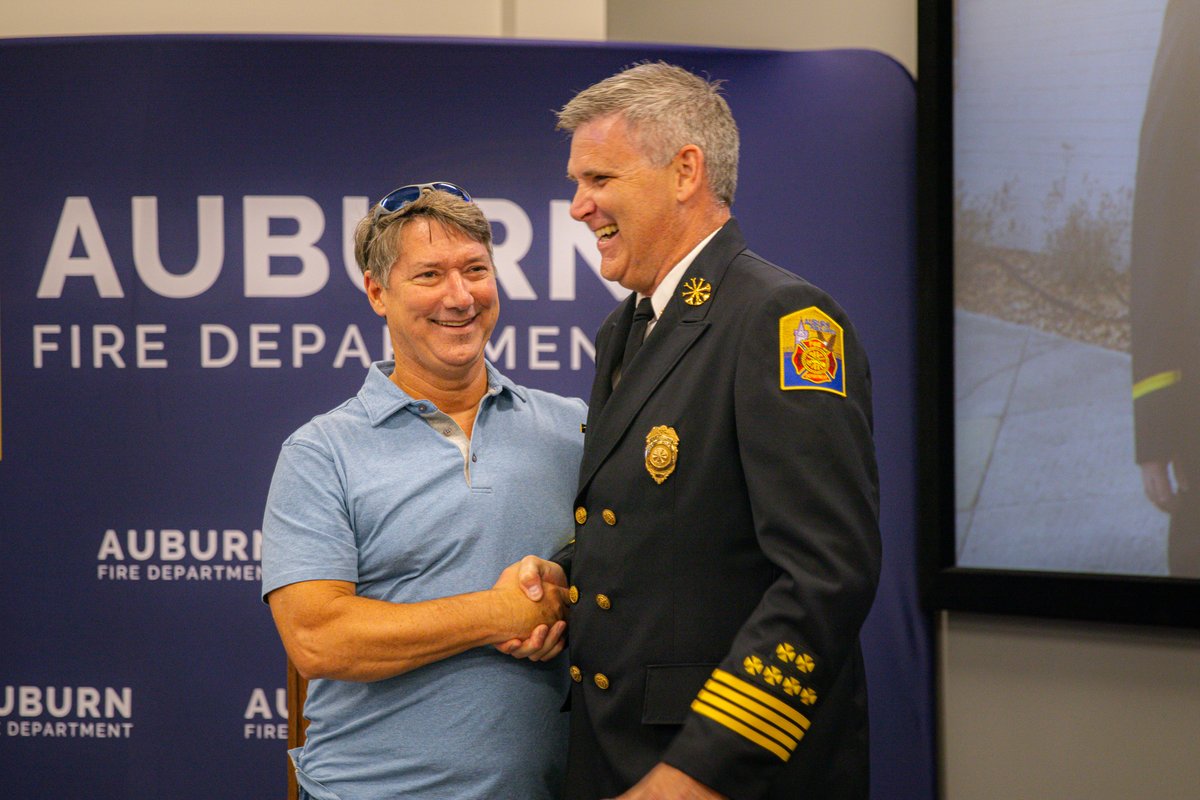 After 30 years of dedicated service, Deputy Fire Chief Matt Jordan has officially retired from the Auburn Fire Department (AFD). 🧑‍🚒

Thank you, Chief Jordan, for your service to Auburn. Go enjoy retirement! ❤️