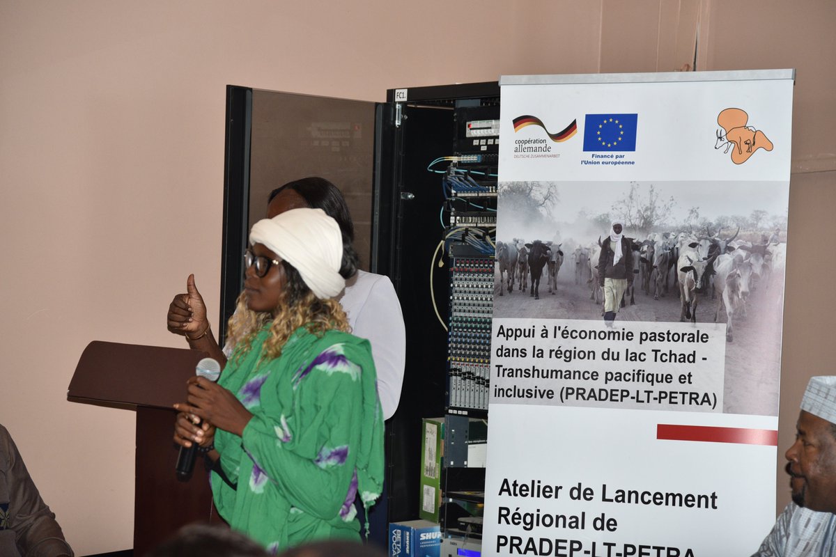 Lancement Regional du projet PRADEP-LT-PETRA  🇪🇺

Paix, transhumance, santé unique, valorisation du pastoralisme : un engagement fort de l’UE et de l'Allemagne aux côtés du Tchad, en partenariat avec la GIZ, la CBLT pour un développement durable et inclusif autour du Lac Tchad.