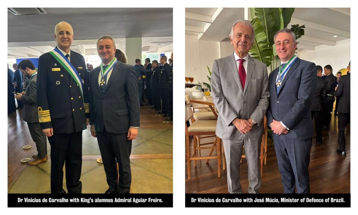 DSD_Kings's tweet photo. 🎉 Congratulations to Dr Vinicius de Carvalho, Reader in the School of Security Studies, awarded the title Commander of the Order of the Defence in Brazil — recognising exceptional service to Brazil’s national defence.
#SecurityStudies #DefenceHonours #InternationalRecognition https://t.co/1nevOXrfKg