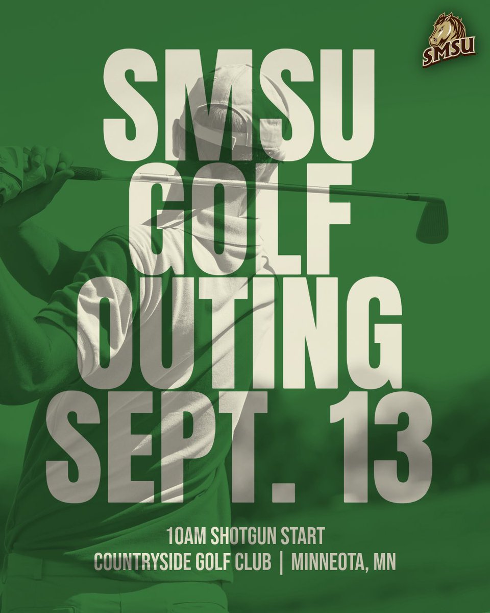 ‼️SAVE THE DATE‼️

The 6th Annual SMSU Wrestling Golf outing is Sept. 13 in Minneota, MN! The tournament is hosted by Countryside Golf course!

More information to come!

#Letsride