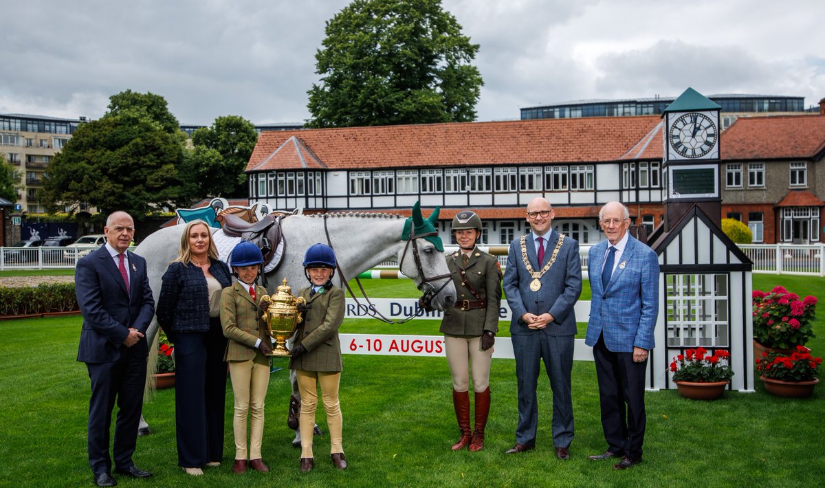 DublinHorseShow's tweet photo. The official launch of the RDS Dublin Horse Show 2025, celebrating 150 years. 

We look forward to welcoming you on 6-10 August. 

Tickets are available now at the link in our bio. 

#DublinHorseShow #DHS150 https://t.co/zVaRksFlRj