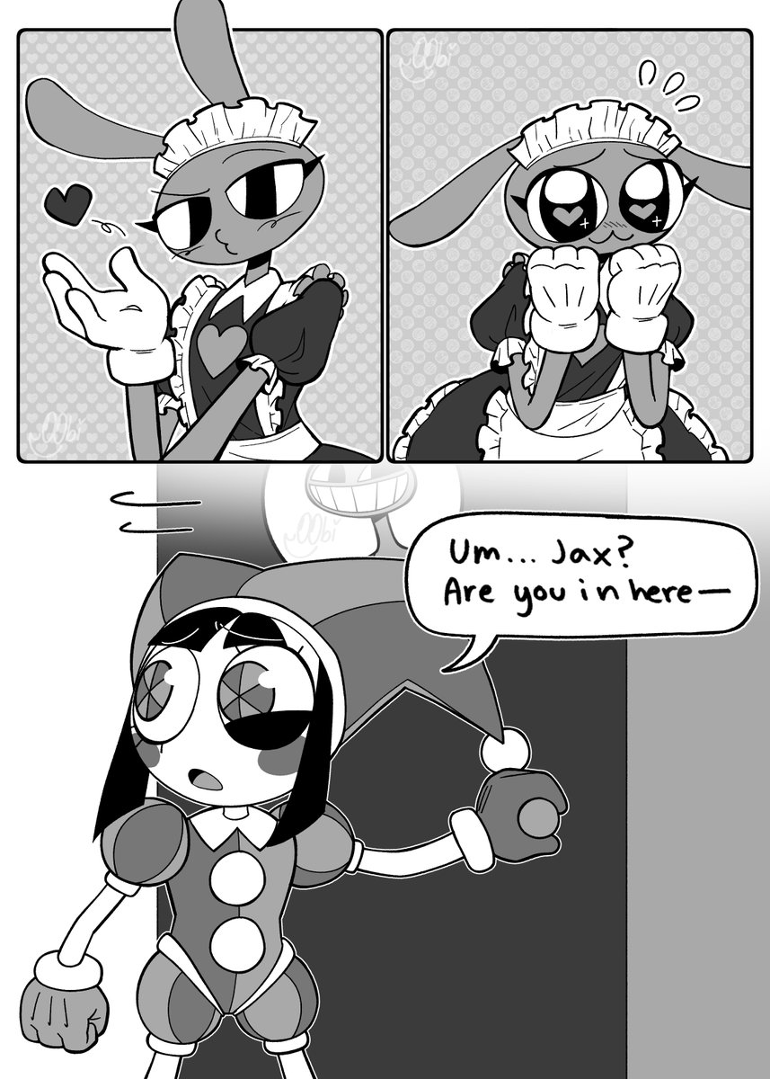 Maybe I do look good...?
comic thread (2/6)
#TheAmazingDigitalCircus #TADC #TADCJax #tadcpomni #funnybunny