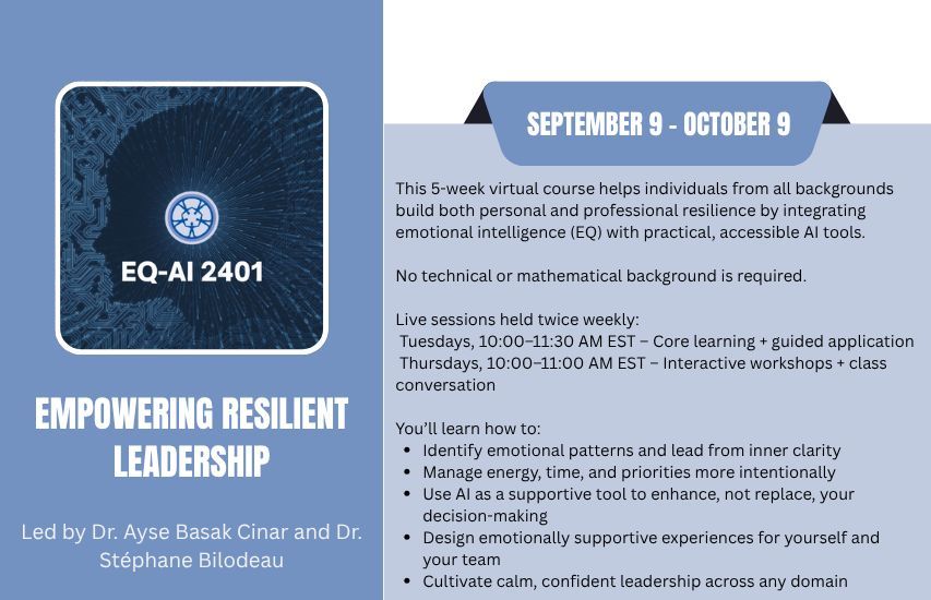 AI is changing how we work, decide, and lead—but most people were never taught how to navigate complexity with both emotional clarity and technological support.

That’s why NECSI is launching a new course this fall! 
 
To learn more and register visit: necsi.edu/eq-ai-2401-emp…