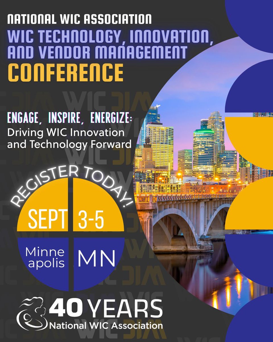 🗣️ EARLY BIRD RATES END JULY 11! 💡 Are you joining us in Minneapolis this Fall for our 2025 #WIC Tech, Innovation, and Vendor Management Conference? Don't miss this opportunity for lowered rates! ➡️ Register today: nwica.org/events/info/20…