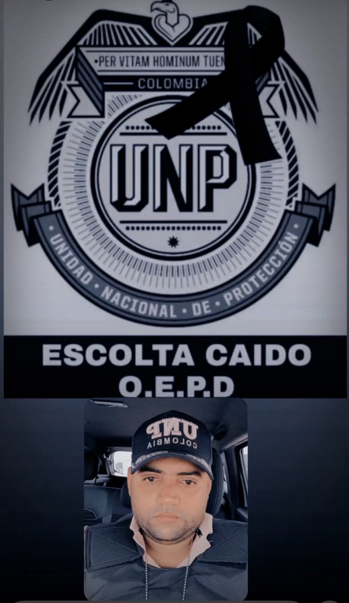 Un compañero caído en una guerra que no es de nosotros y así los gobernantes  dicen que el riesgo de nosotros los escoltas no aplica para darnos mejores garantías