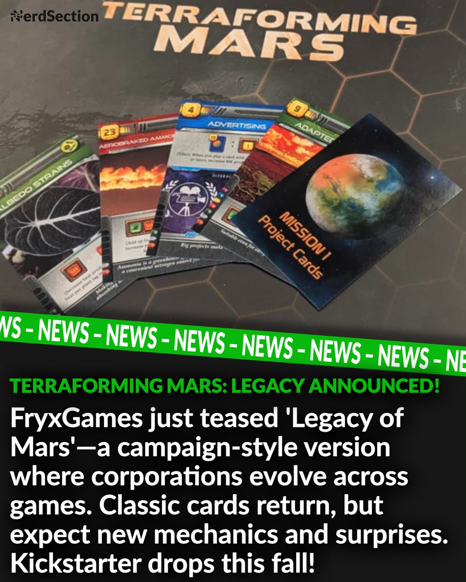 Legacy of Mars Campaign Mode Incoming!

<a href="/FryxGames/">FryxGames</a>  just dropped the bomb: Legacy of Mars—a full-blown campaign version of Terraforming Mars—is coming soon. Play as corporations that evolve across multiple games, with your choices shaping future rounds. The prototype will debut