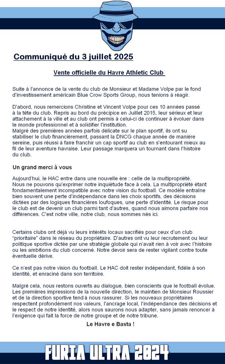 Communiqué du 3 juillet 2025