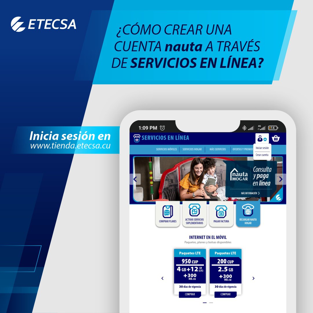 📲 ¿Aún no tienes tu cuenta nauta? Te mostramos los pasos para crearla.                                             instagram.com/p/DLAqTzrpVDy/…