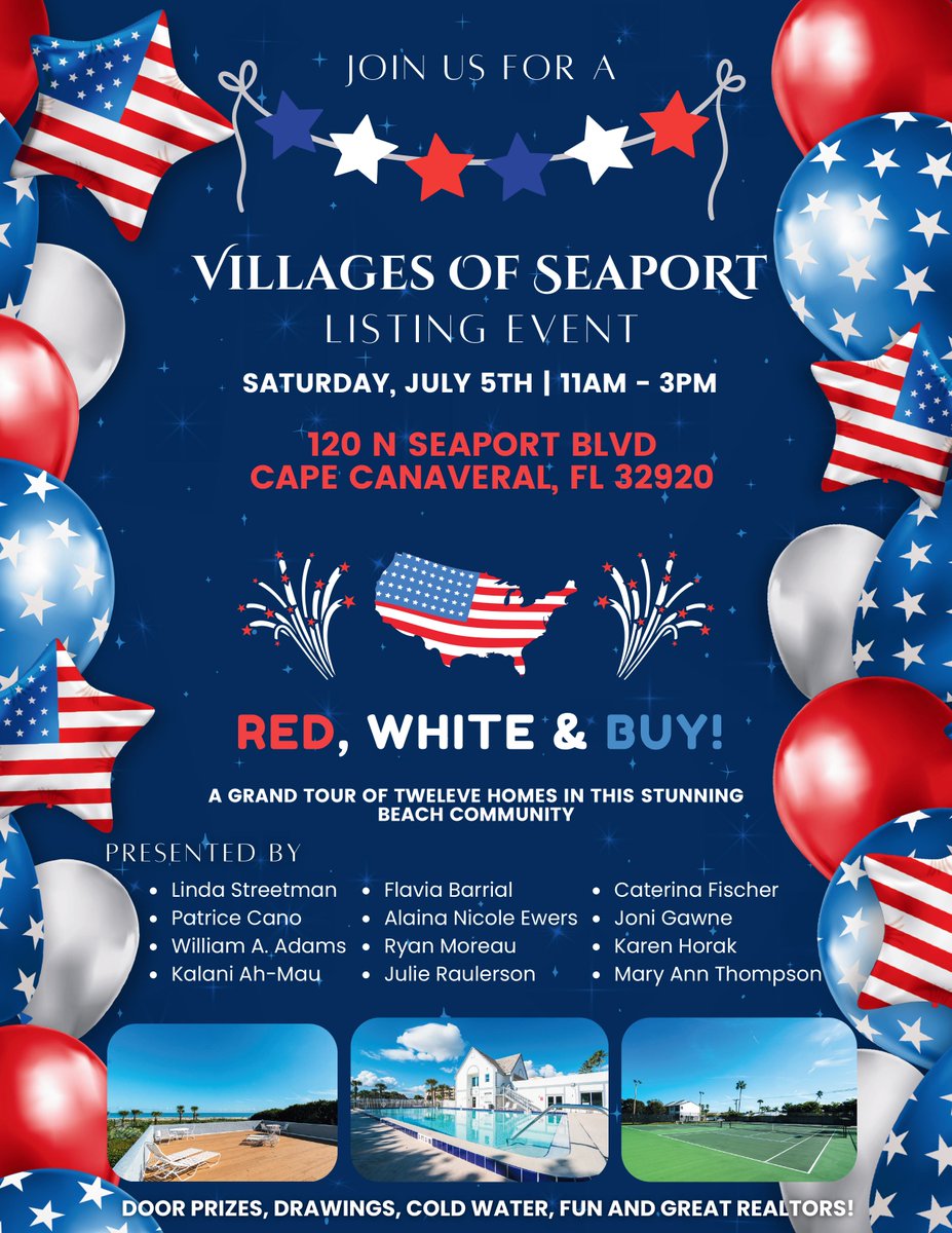 pcano5's tweet image. Community Open House at Villages of Seaport
I'll be at 147 Ocean Park Ln Saturday July 5th 11am to 3pm