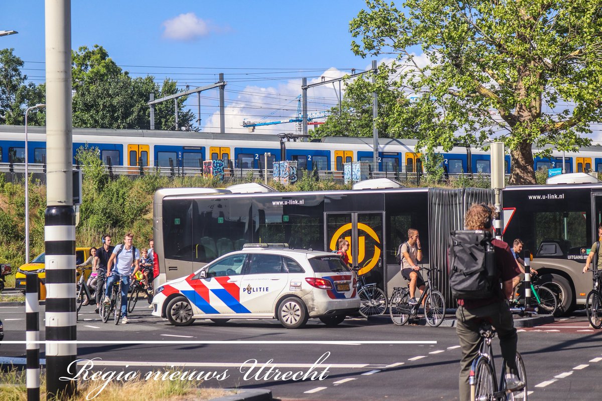 Ongeval tussen bus en fietser in Utrecht