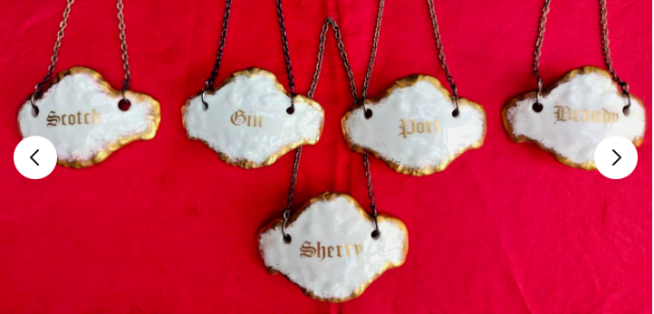 InessaW29's tweet photo. Check out 5x Vintage ENGLISH Aynsley DECANTER LABEL Set GIN BRANDY SCOTCH PORT UK seller
https://t.co/hhWV4Ot95v
#MHHSBD #vintage #Gintonic #Drink #whisky #decanter #giftideas #vintagesale #gifts #viral #Giftforhim #gifts #drinks #promgift #ShopVintage #VintageFinds #decor https://t.co/bqK0cGbn3O