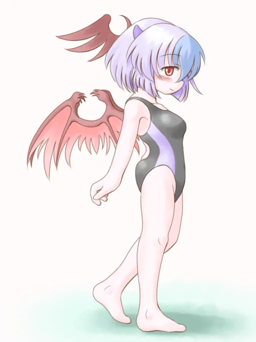 #7月4日は名無しの日 本読み妖怪ちゃんの絵が完成するまで過去絵で繋ごうと思ったらなぜか競泳水着ばかりでした
