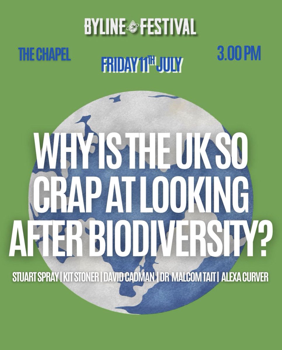 Why is the UK so crap at looking after biodiversity?

Come to Byline Festival 11-13 July Keele University to find out and many other thought-provoking talks, music, comedy, art, workshops 

Dance Discuss Laugh &amp; Change The world 

Just a week to go!

bylinefestival.com