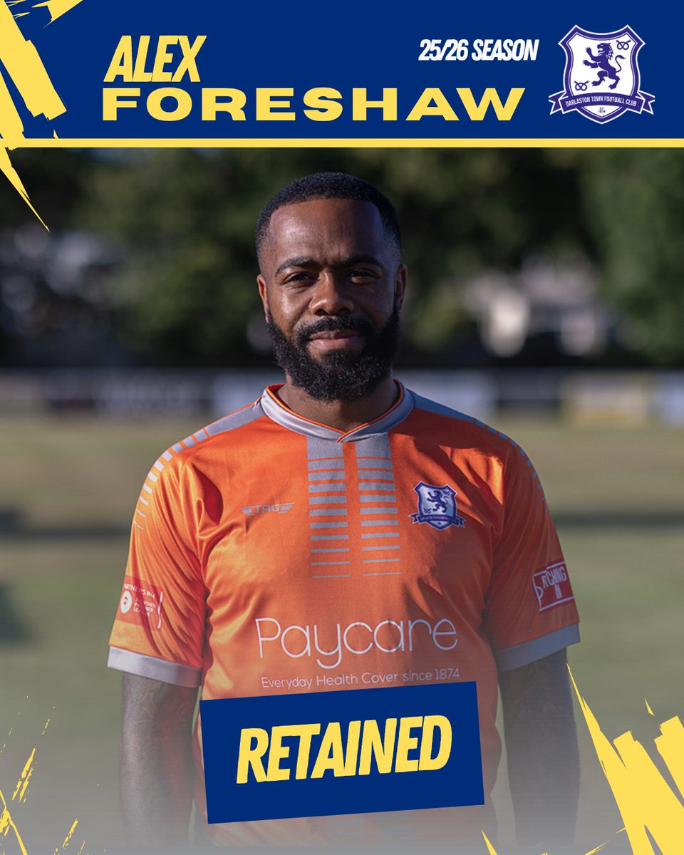 🔵⚪️🟡RETAINED🟡⚪️🔵

Alex Foreshaw

Darlaston’s most successful captain in their history with 173 appearances and 2 promotions the last 4 years

Alex should be considered right up there in the highest echelons of great local non league people &amp; players

You cannot buy loyalty