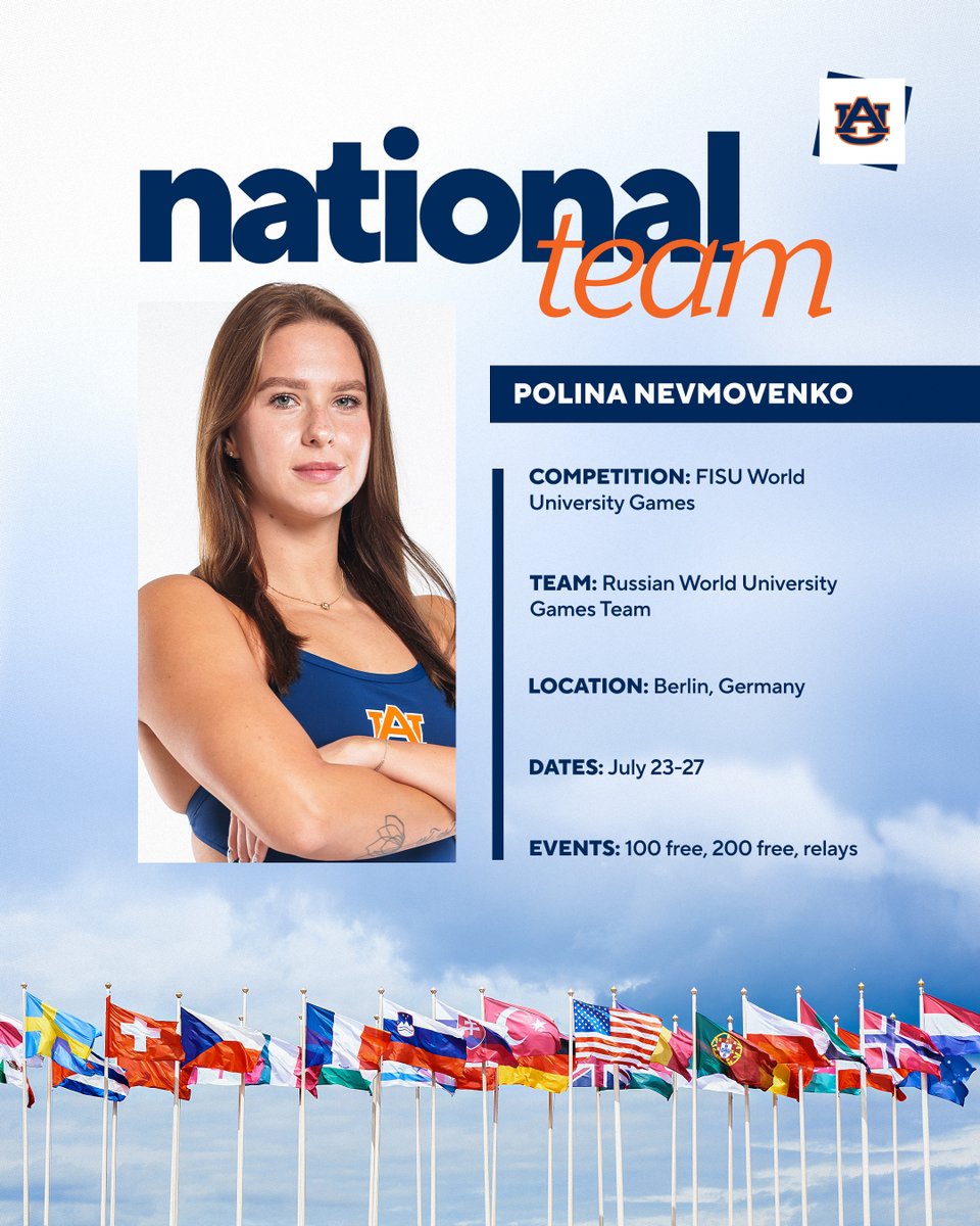 Don't miss Polina later this month at the World University Games! 🏅

#WarEagle x <a href="/AuburnTigers/">Auburn Tigers</a>