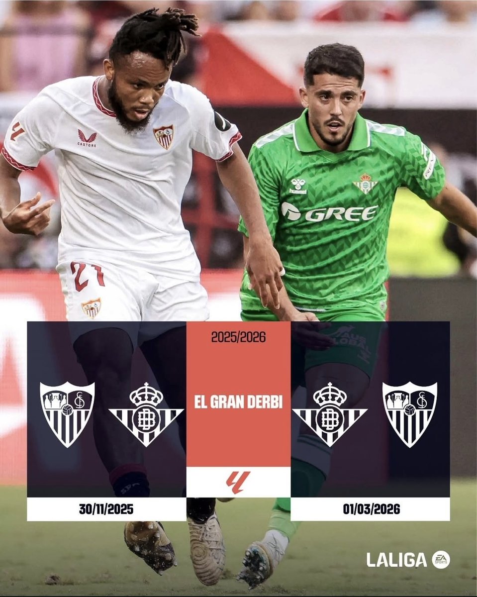 chamorro4_rbg's tweet photo. El gran derbi ❤️💚 de la ida y de la vuelta de @LaLiga Temporada: 2025/26 https://t.co/3Bl3UmhFs9