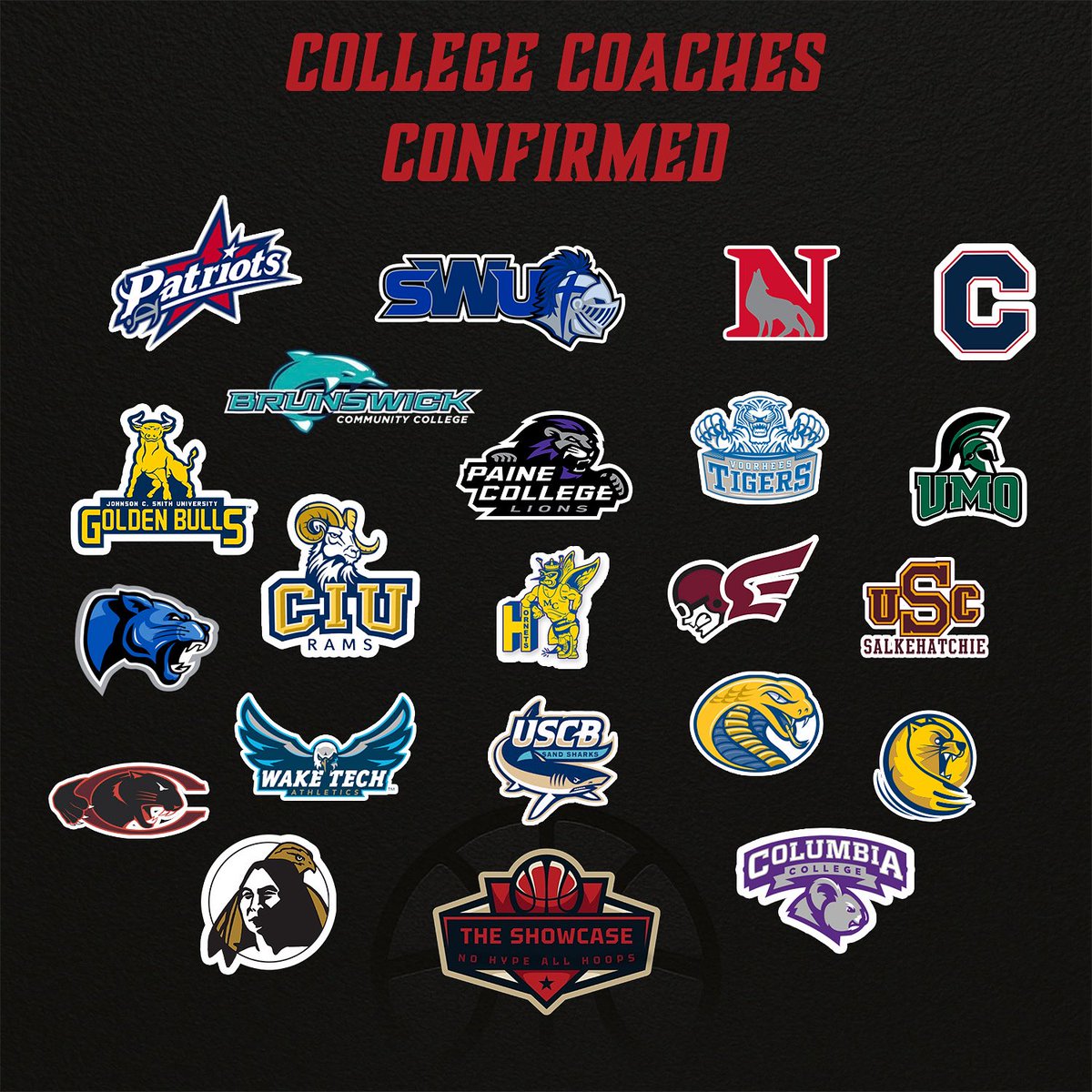 🔥UPDATED COLLEGE COACHES CONFIRMED LIST🔥

These programs are pulling up to The Showcase looking for recruits! 

📍August 10th | Florence, SC | 64 Boys &amp; 30 Girls

College Coaches registration link: forms.gle/sVnDpAsrXArVqE…
