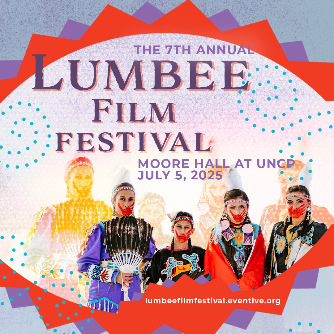 🎬 The 7th annual Lumbee Film Festival is happening tomorrow, July 5 at Moore Hall, UNC Pembroke!

Bold, original films by Native + Indigenous filmmakers from NC + beyond.

🎟️ Full schedule + tix: lumbeefilmfestival.eventive.org