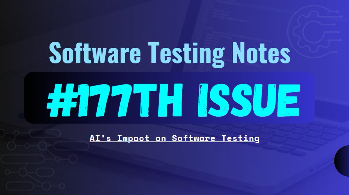 The Testing Kit (@thetestingkit) on Twitter photo Hello everyone! 👋
The 177th issue on #SoftwareTesting is out.
👉 softwaretestingnotes.substack.com/p/issue-177-so…
Great articles and resources by <a href="/carloarg02/">Carlos Arguelles</a>, <a href="/therunninglight/">Lana Begunova</a> and more ! 👏
#QA #testing Hello everyone! 👋
The 177th issue on #SoftwareTesting is out.
👉 softwaretestingnotes.substack.com/p/issue-177-so…
Great articles and resources by <a href="/carloarg02/">Carlos Arguelles</a>, <a href="/therunninglight/">Lana Begunova</a> and more ! 👏
#QA #testing