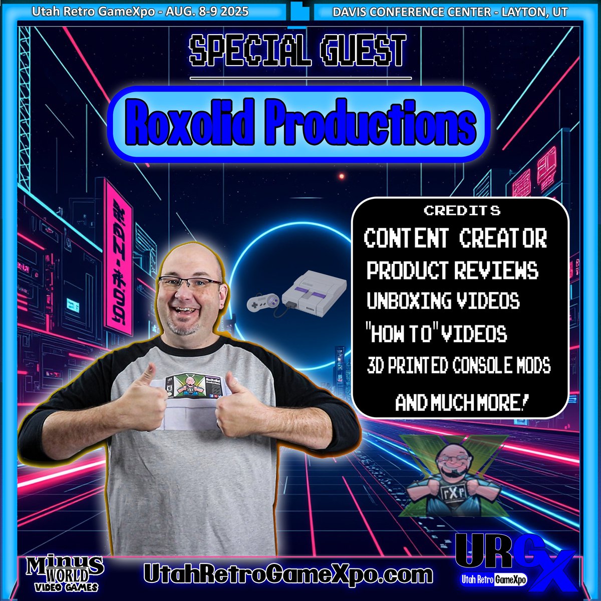 UtahRetroGameX's tweet image. We would like to welcome @roxolidstudios as a guest of the Utah Retro GameXpo. Avoid the lines and get your tickets now before prices go up at the door. utahretrogamexpo.com/event-passes