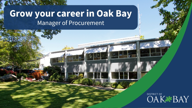 Looking to take your next career step in picturesque Oak Bay? We're looking for a Manager of Procurement.

💼 Help ensure the District receives the best value possible for goods and services purchases, and more. Learn more and apply today at: oakbay.ca/careers