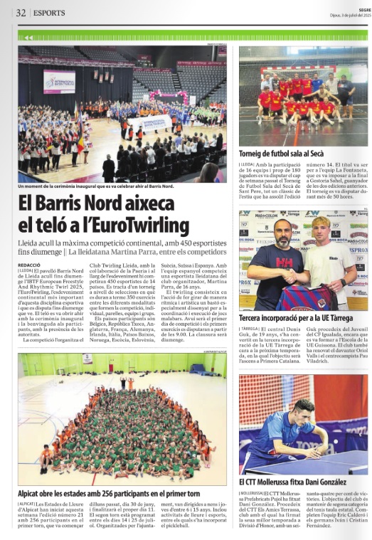 🗞 El diari <a href="/SEGREcom/">SEGRE</a> fa difusió del fitxatge de Dani González per al primer equip del club