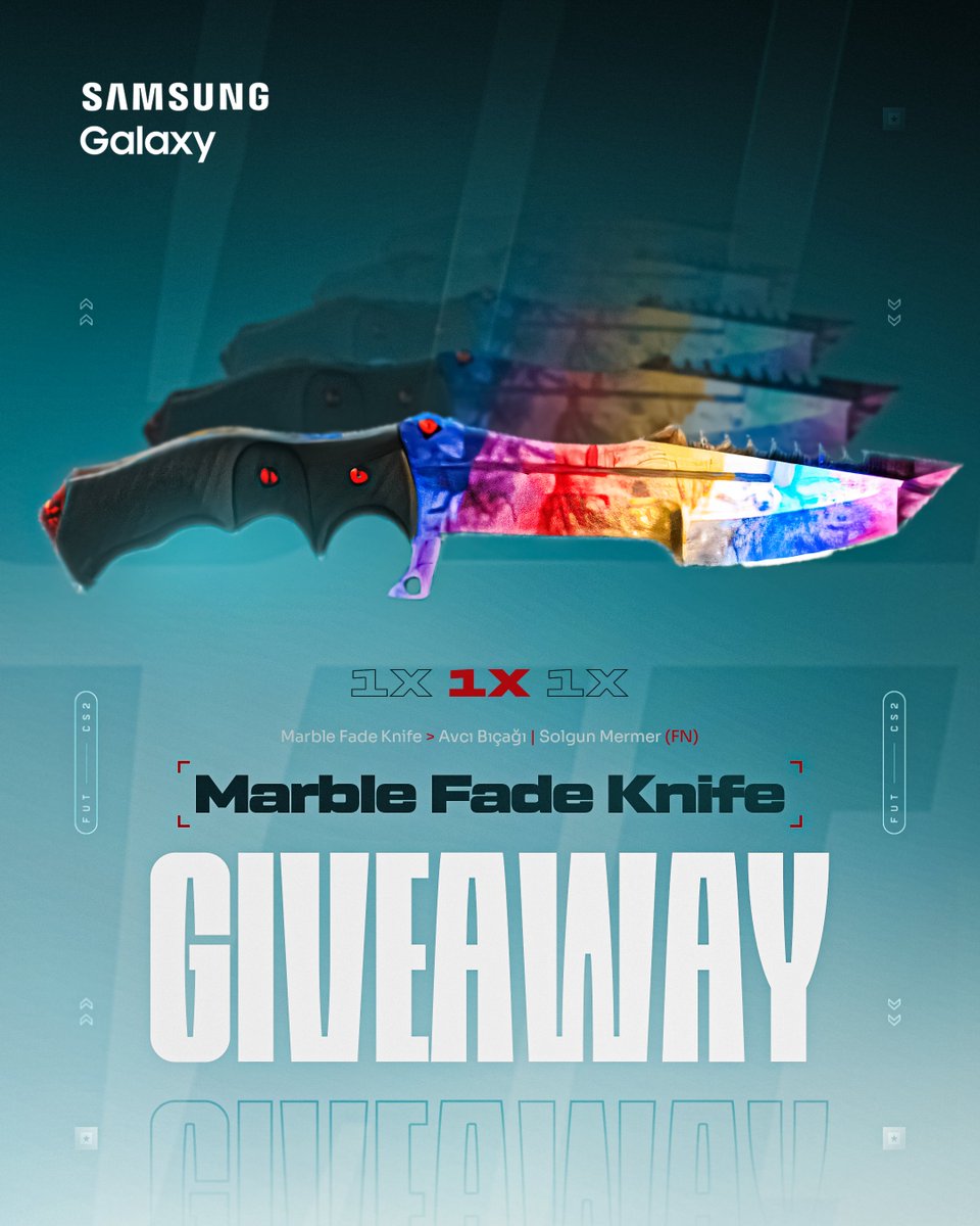 Yeni Galaxy Z serisi için geri sayım başladı, #SamsungUnpacked ile TRCS tayfaya sürprizimiz var! 

Aşağıdaki adımları yerine getir, Marble Fade Knife kazanma şansı yakala!

🔹 Bu gönderiyi RT'lemek, 
🔹 Bizi takip etmek!