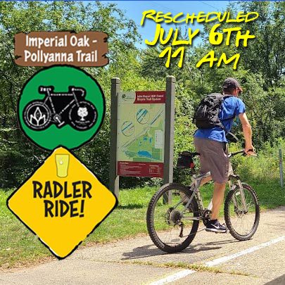 Our rescheduled Radler Ride between Imperial Oak Willow Springs and Pollyanna Brewing Company is set to take place this Sunday, July 6th! If you registered for the 6/22 ride there's no need to re-register. Tickets are still available, get yours here: imperialoakbrewing.com/radler-ride-in…