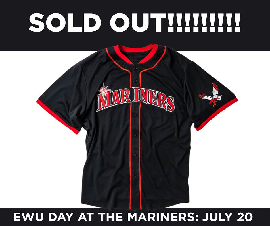 EWU Day with the Mariners has completely sold out, and Eagle Nation is ready to black out the ballpark! 🦅⚾️

Huge thanks to everyone who grabbed their tickets — we’re looking forward to seeing a wave of black EWU jerseys and unstoppable school spirit at T-Mobile Park!

#GoEags