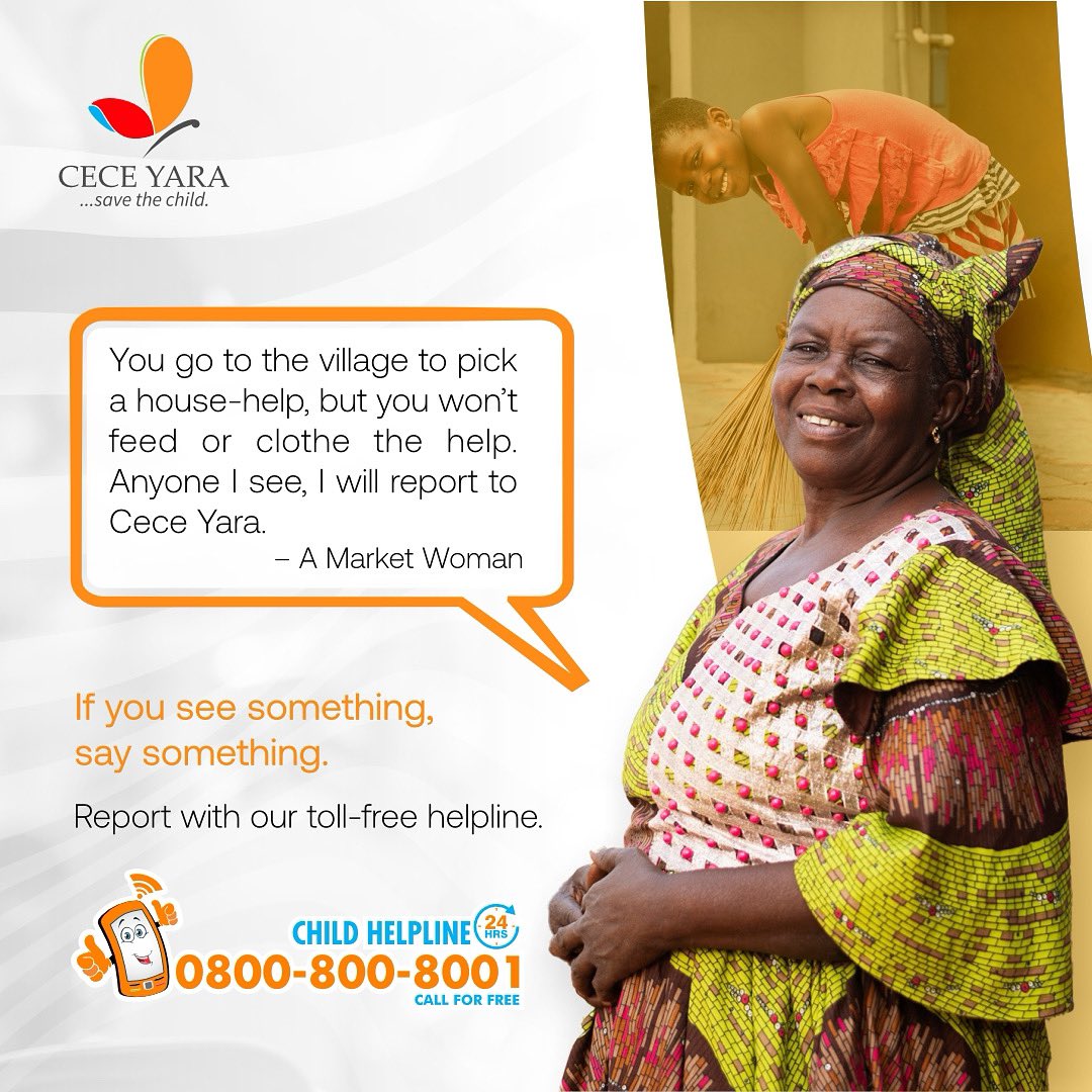 Be aware that any adult caught exploiting children in the market will face the full force of the law, including imprisonment and significant fines, as stipulated by Nigerian child protection laws‼️

#Ceceyaracares 
#ChildProtection #Endchildexplotation #EndChildLabour