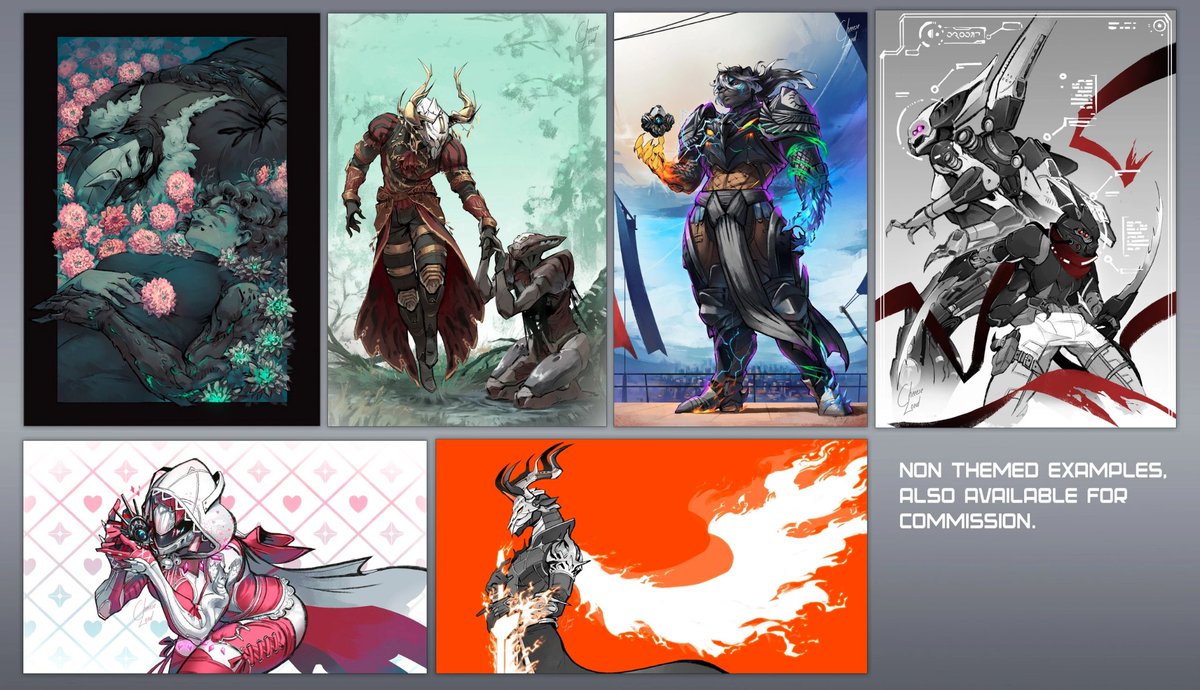 LordCheeese's tweet image. Commissions open📌10 slots📌max 2 art per person📌sketch options only this time.
i'd like to do themed as on examples but non-themed also available.
⚠️next time commissions will go up in price, render will also be available⚠️
please don't panic if i won't respond right away✨