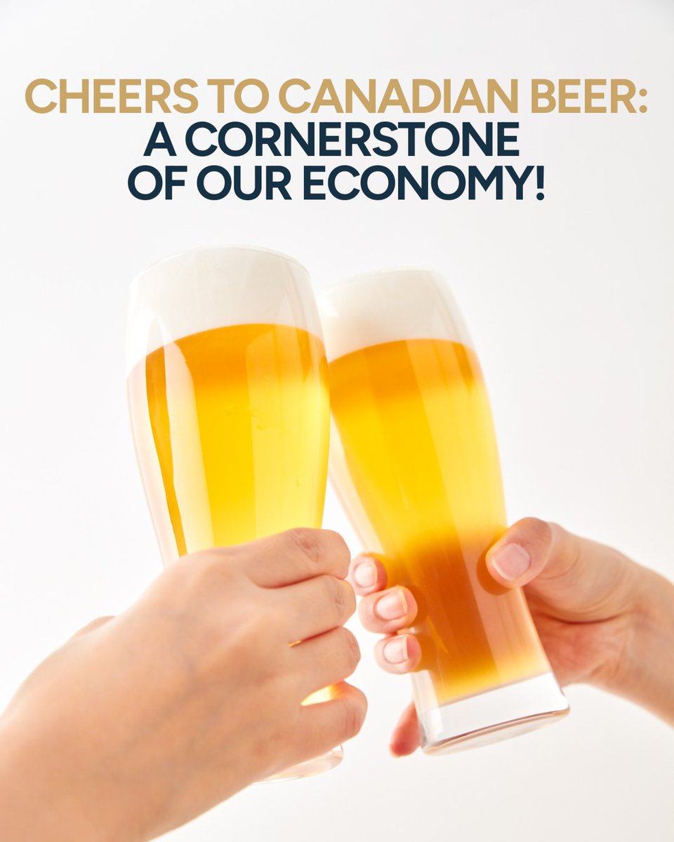 BeerCanada's tweet image. Cheers to Canadian beer—not just a drink, but a cornerstone of our economy and a contributor to our shared prosperity! Did you know? Canadian beer generates $5.7 billion in taxes each year, strengthening communities nationwide.