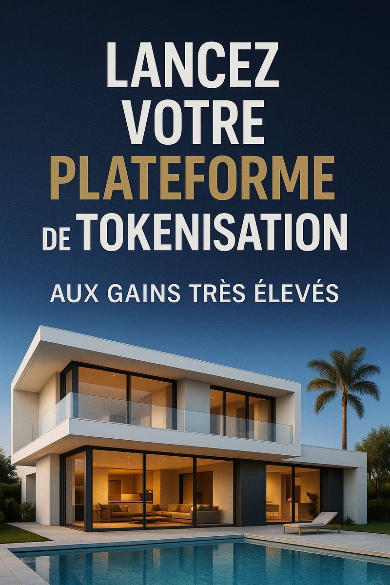 newexcellence_'s tweet image. 🏛️ Votre marque. Notre technologie.
Lancez votre plateforme de tokenisation immobilière.
🔐 Marque blanche. 📈 Rendement élevé.

📩 Accès sur demande.

#Immobilier #Tokenisation #MarqueBlanche #Investisseur #Proptech #Web3 #BusinessElite