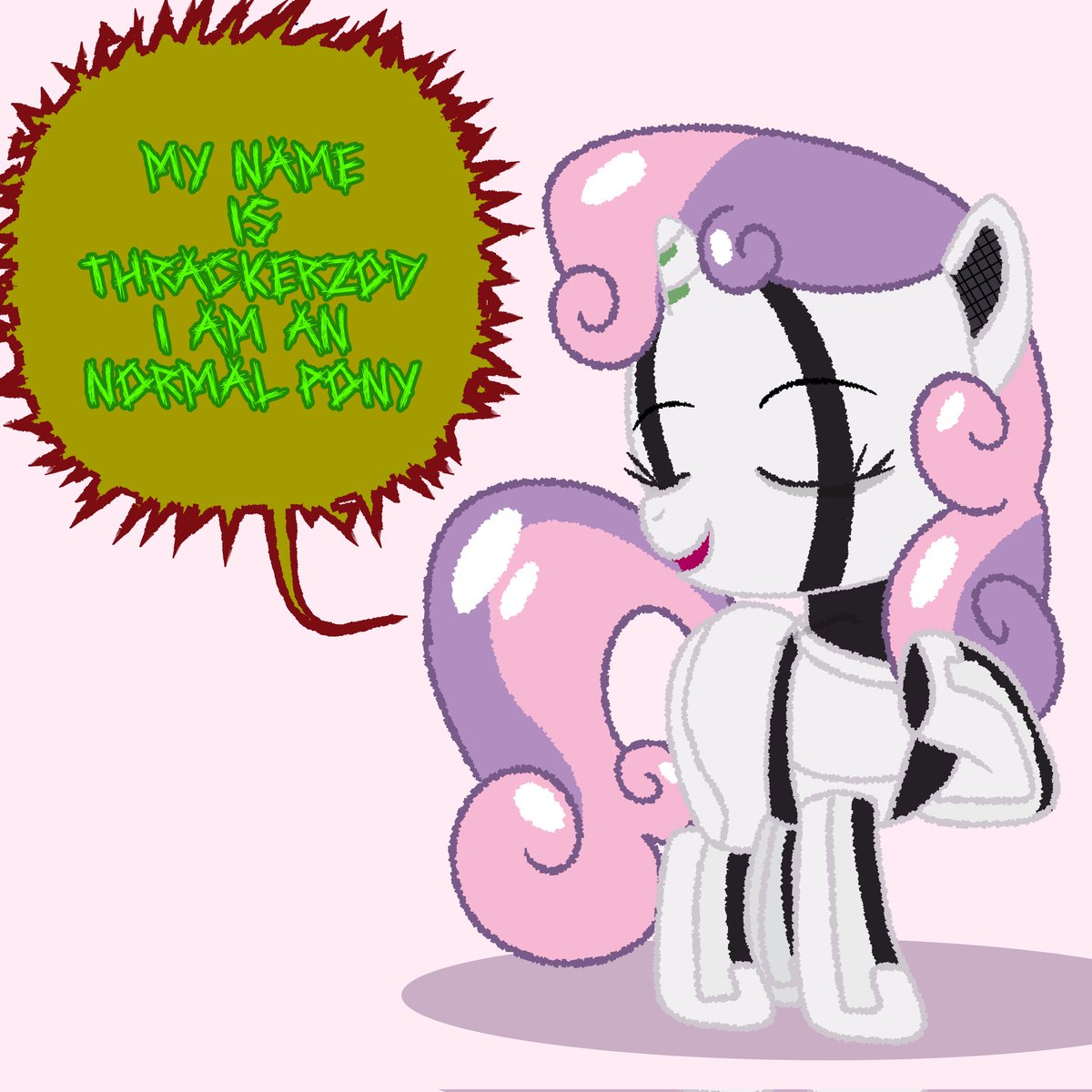 C_Com_Aspas's tweet photo. Thrackerbot (What would happen if Thrackerzod possed sweet bot?) https://t.co/TfyAZLPYjF