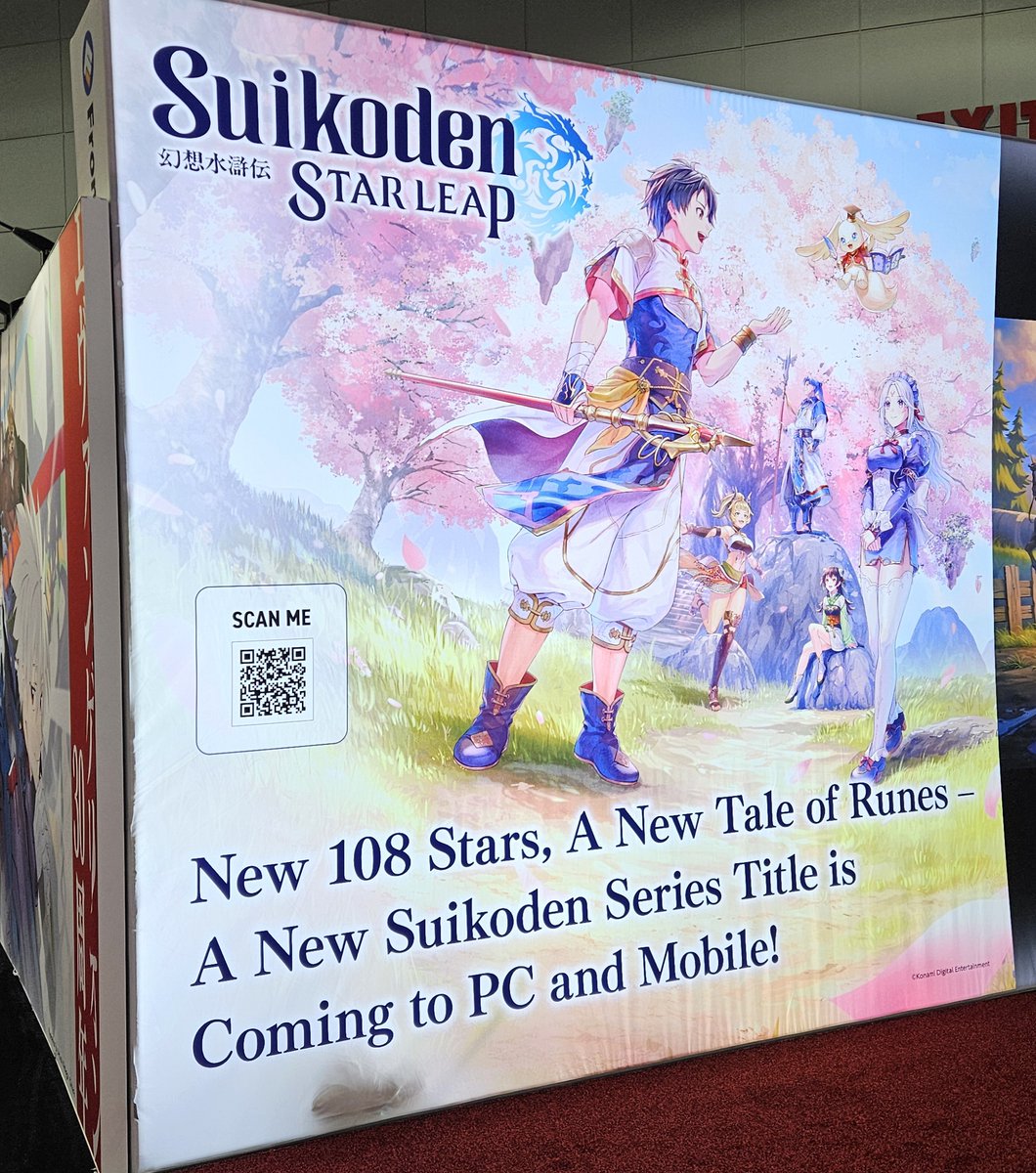 GensoSuikodenSP's tweet image. /
ANIME EXPO 出展中🌟
\
アメリカで開催中の AnimeExpo に壁面広告を掲出中🌸
『幻想水滸伝 STAR LEAP』はSteam®版を含むグローバルで配信!
世界中で新たな物語を楽しむことできます🌎
▼ウィッシュリスト登録はこちら☑
store.steampowered.com/app/3668850/Su…
#幻想水滸伝
#幻想水滸伝スターリープ
#幻水SP