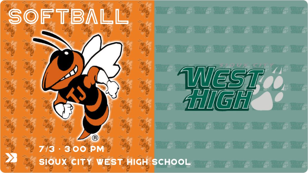 Softball (Junior Varsity) Game Day! - Check out the event preview for the The Sioux City West Wolverines vs The Council Bluffs Jefferson Yellow Jackets. It starts at 3:00 PM and is at Sioux City West High School. gobound.com/ia/ighsau/soft…