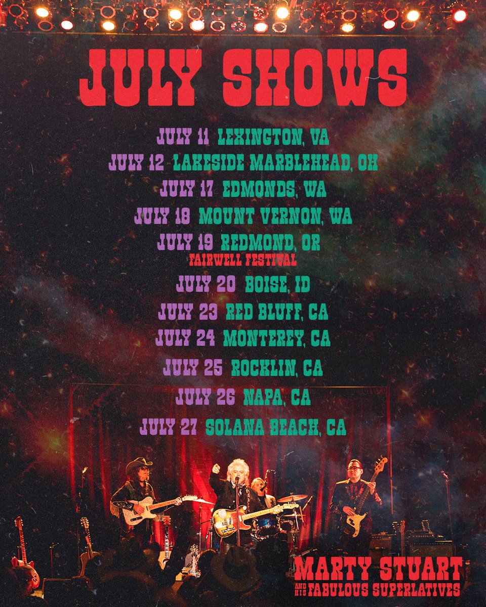martystuarthq's tweet image. Back with a bang! Come see Marty Stuart and His Fabulous Superlatives light up the night in a city near you this month. Tickets on sale at martystuart.net/pages/tour