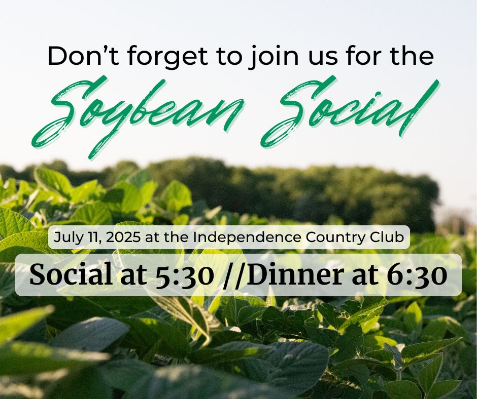 KsSoybean's tweet image. It’s not too late! RSVP to our summer social in SE Kansas. This is a great opportunity to connect with farmers from around the area.🌱
RSVP by contacting Laci Kirchhoff at kirchhoff@kansassoybeans.org or 785-271-1040. You can also RSVP at the link below⬇️
forms.gle/pSdV6b3EpjhQzg…