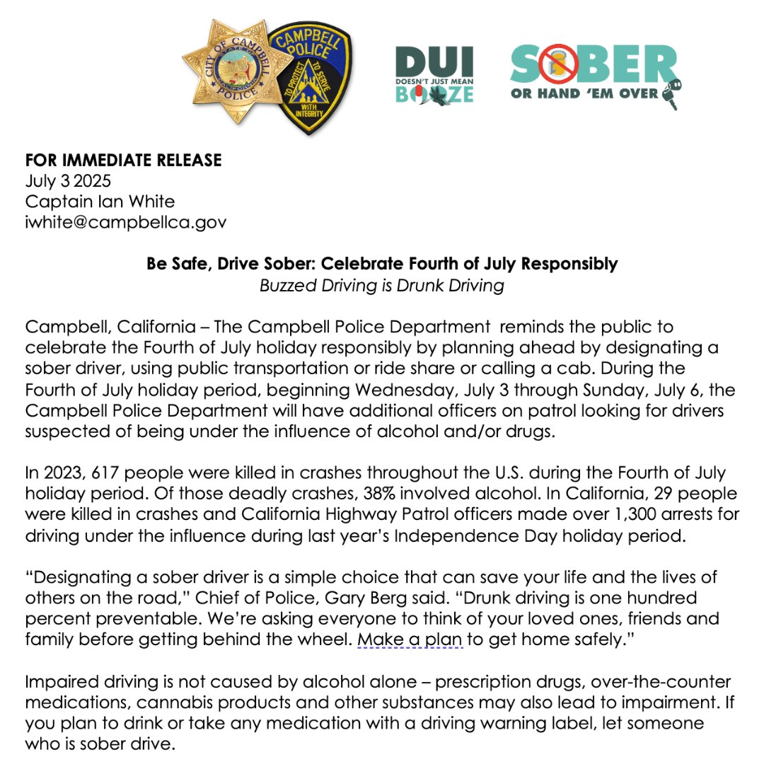 Campbell Police tweet media