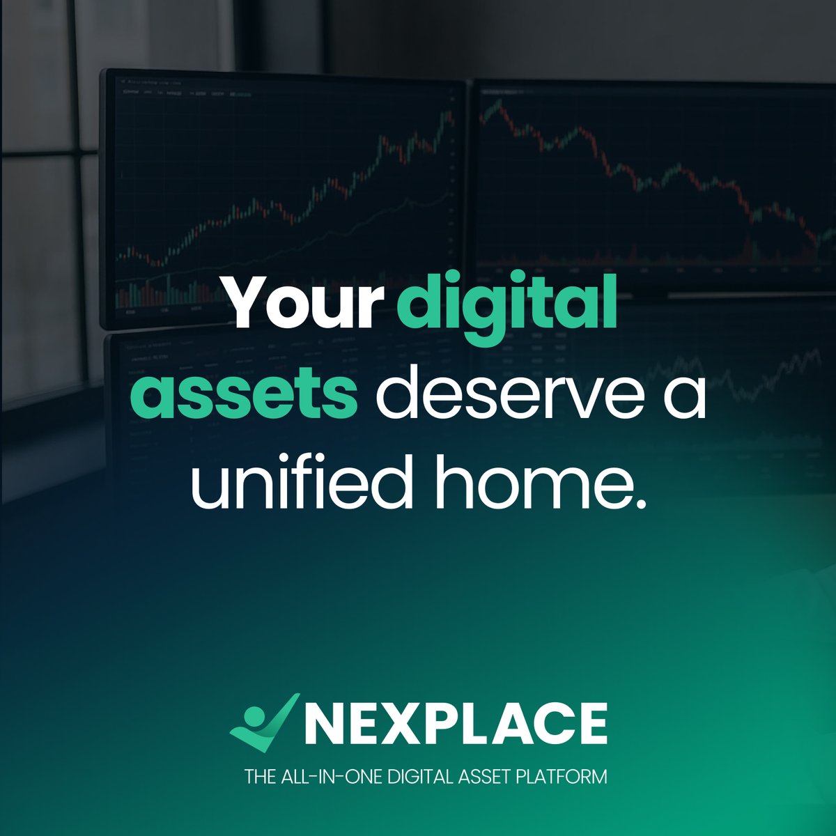 Nexplace_Global's tweet photo. How many apps do you use to manage your investments?

😉 Crypto on one platform. 
😅 Stocks on another. 
🫠 Bonds on a third. 
💀 Regulated digital assets on yet another.

❌ Multiple KYCs. Different custodies. Fragmented liquidity.

Total chaos.

What if everything was in one place?

✅ We're building the first regulated hybrid exchange where you truly own and trade regulated digital assets backed 1:1 by real-world value and native tokens.

No synthetic contracts. 
No CFDs. 
True ownership of tokenized digital assets.

"All in One Place" isn't just our tagline. It's our commitment.

Coming soon.

#Tokenization #RWA #DigitalAssets #Blockchain #ComingSoon