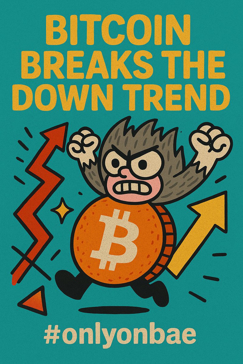 $btc just snapped that downtrend like a twig 📈

charts turning, spirits lifting — but real ones?

they were posting through the dip anyway #onlyonbae